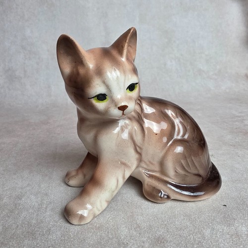 Figurine chat céramique - figurine,