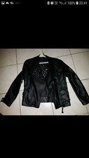 Veste Simili Cuir noire 34