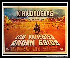 LONELY ARE THE BRAVE Kirk Douglas Spanish 1SH Vintage Movie Poster Original 1962