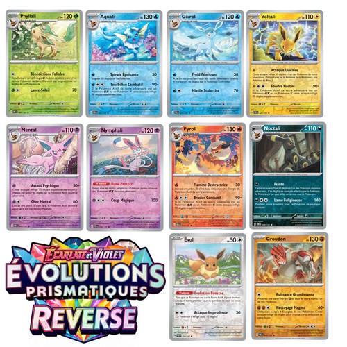 Carte pokémon reverse ev8 - pokémon,