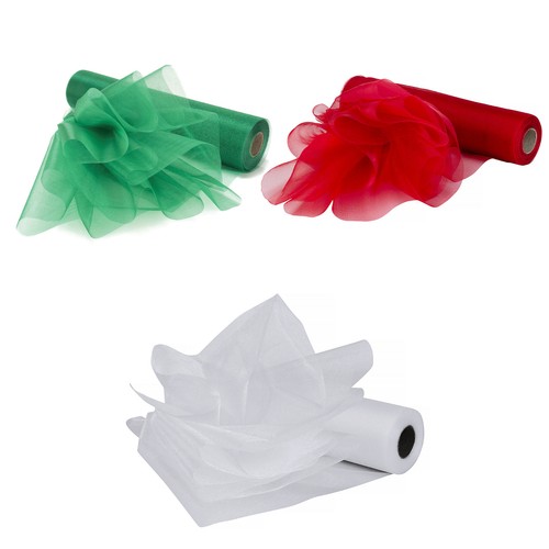 Rouleaux organza 29cm noël - organza,