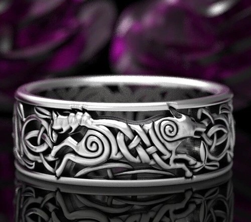 Bague viking loup - viking,