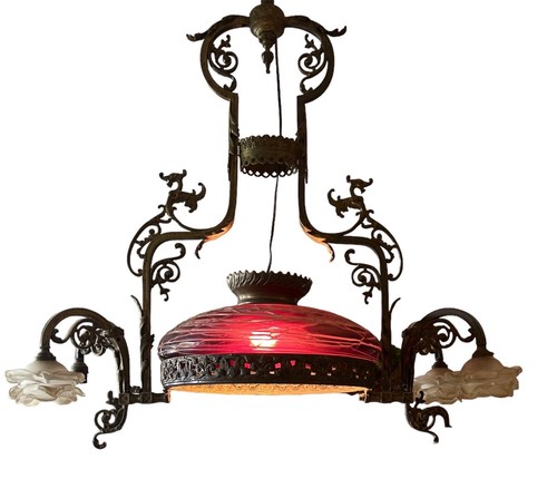Suspension art nouveau monture - nouveau,