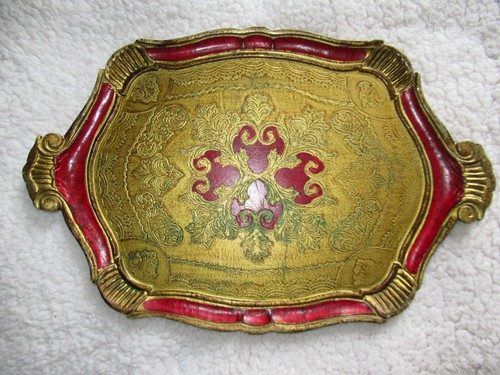 Ancien plateau florentin bois - ancien,