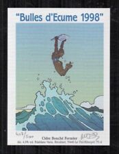 MOEBIUS . ÉTIQUETTE DE CIDRE . BULLES D'ÉCUME . 1998 . 500 EX. SIGNEE .