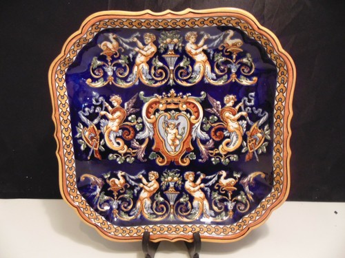 Gien grand plat carré 27 - gien,,