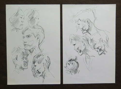 Deux anciens création - deux, crayon