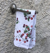 French Nickel Silver Double Towel Holder 2 Bar Wall Bathroom Kitchen Folding