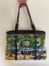 Louis Vuitton : Sac cabas modèle Ailleurs promenade motif plage Miami / Violet