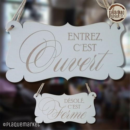 Ouvert fermé plaque - ouvert, /