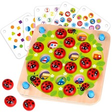 Jardin des Coccinelles Jeu de Mémoire en Bois pour Enfants dès 3 Ans – Jeu de...