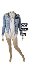Pepe Jeans Taille 34  Superbe veste en jeans jean denim bleu bleach femme
