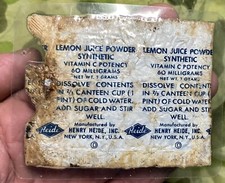 US WW2 82nd Airborne Lemon Juice K-Ration Relics WWII MARKET GARDEN Artefact