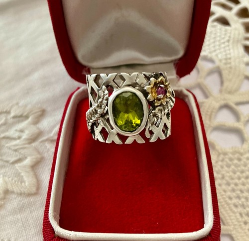 Ancienne bague large argent - ancienne,