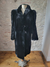 Ancien manteau femme en lapin rasé ? années 40 Old fur coat 1940 T44 sz XL+