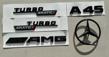 Original Pack Emblème Logo Mercedes Classe A 45 Noi Brillant Turbo 4matic Amg