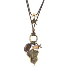 Collier long en alliage de