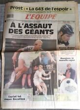 L'Equipe Journal 4/7/1991; Prost et Ferrari 643/ Gianni Bugno/ Bourgnon/ Capriat