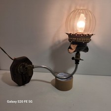 Applique Lampe A Gaz Murale Électrifié  Verre Origine Ancien Pas Pétrole