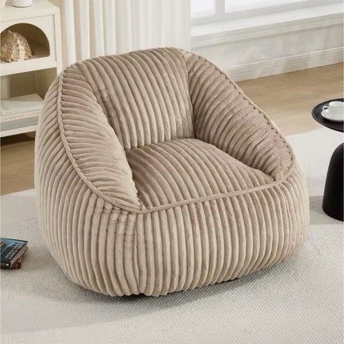 Fauteuil lounge tissu - , beige