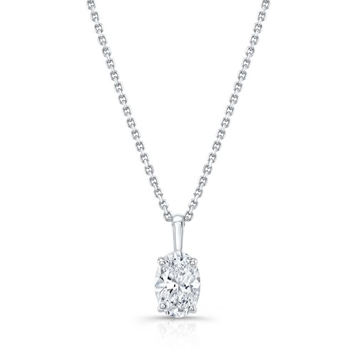 Coupe ovale diamant solitaire - ovale,