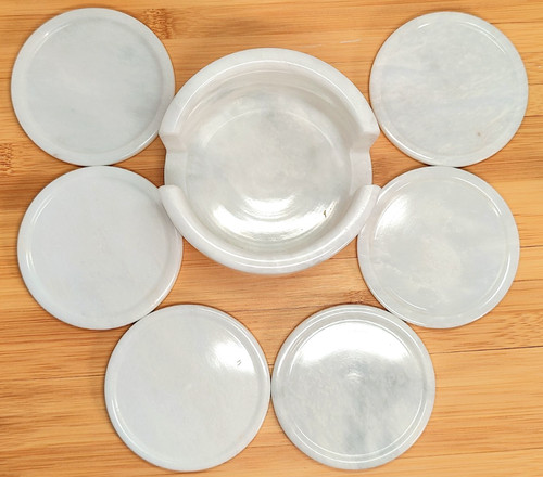 Set white carrara marble - set, of