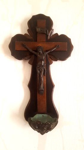Bénitier crucifix croix - , en