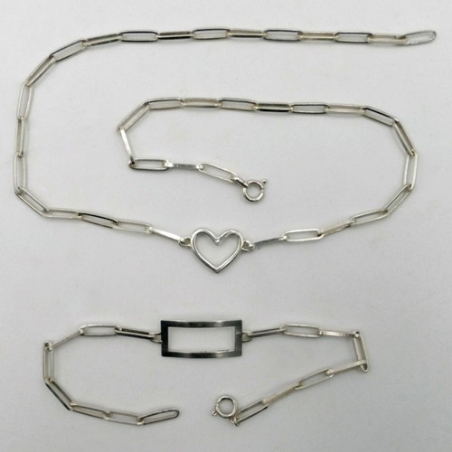 Demi parure argent massif - en,
