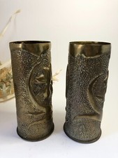 Lot de deux douilles d'obus