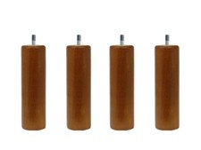 4 pieds de lit cylindriques 20 cm merisier hêtre massif