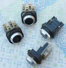  4x Telemecanique ZB2RA91 XB2M bouton poussoir noirs. lot de 4