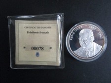 MÉDAILLE LES PRESIDENTS FRANCAIS - RENE COTY - cuivre argenté