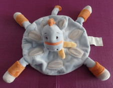 B2C / doudou poney cheval plat bleu gris orange KIMBALOO LA HALLE