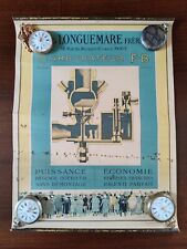 Affiche ancienne originale Jean Matet Longuemare Frères Carburateur F-B 1910