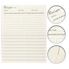  10 Pcs Fiches Recette De