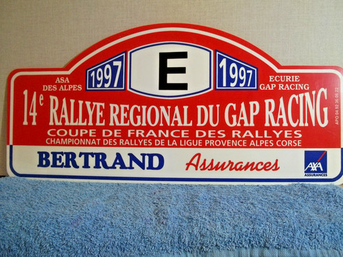 Plaque 1997 14e rallye - 14e,