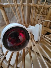 PETITE LAMPE A PINCE BLANCHE SPOT ÉCLAIRAGE ROUGE VINTAGE 