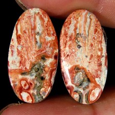 Paire de jaspe en peau de