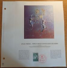 SERIGRAPHIE ENCART 1er JOUR THIAUDE 268/350 JULES VERNE : VINGT MILLE LIEUES MER