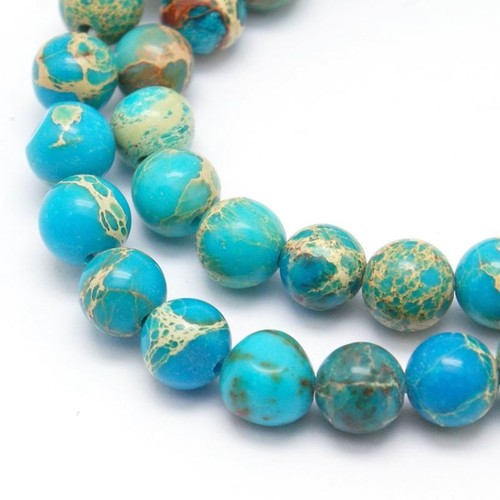 Lot perles jaspe - perles,