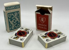 Lot jeux de cartes à jouer - Rouge & Vert - Promotionnel PEUGEOT - 1950’s - NEUF