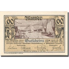 [#276726] Billet, Autriche, Mattsee, 60 Heller, voilier, 1920, SPL, Mehl:FS 596a