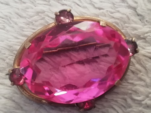 Ancienne broche verre fin - ancienne,