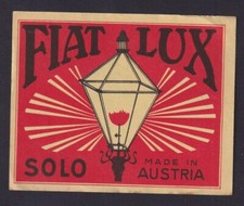 Ancienne  étiquette  paquet allumettes  Autriche  BN1680521 Fiat Lux