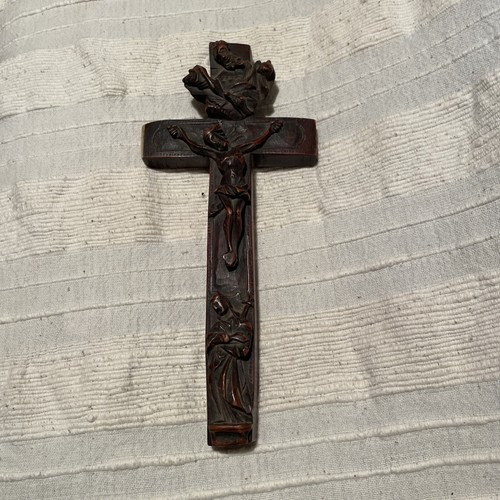 Crucifix croix bois ancien - croix,