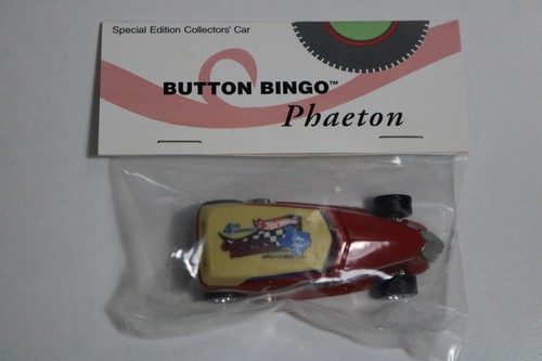 Hot wheels button - bingo, red