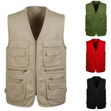 Homme Multi-Poches Gilet Sans