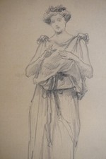 BEAU DESSIN XIX FUSAIN