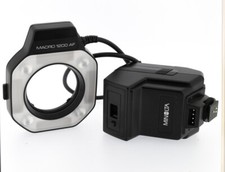 Minolta Macro Ring flash 1200AF avec unité de contrôle anneau adaptateur 55 mm