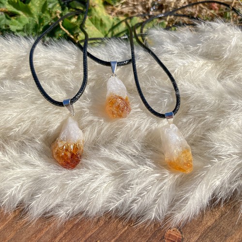 Pendentif pointe citrine - de,